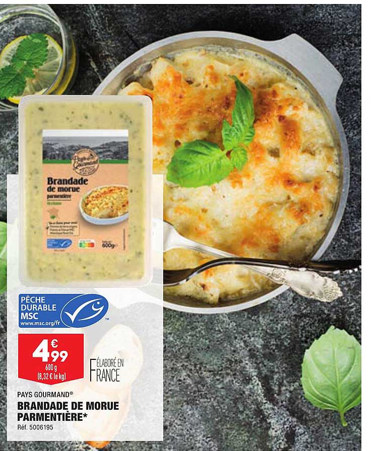 Promo Brandade De Morue Parmentière Pays Gourmand chez Aldi - iCatalogue.fr