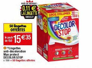 Lingettes Anti-Décoloration - 24 Lingettes Pour Protéger Vos Vêtements Au Lavage