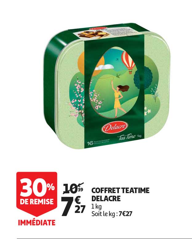 Promo Tea Time Promo Coffret Teatime Delacre chez Auchan - iCatalogue.fr