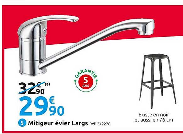 Promo Mitigeur évier Largs chez Mr Bricolage - iCatalogue.fr