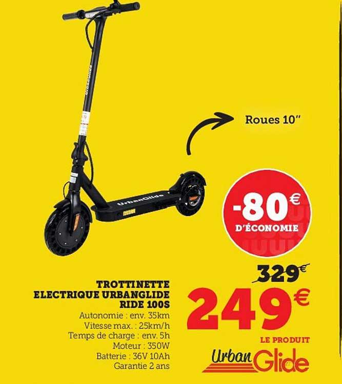 Promo Trottinette électronique Urbanglide Ride 100s chez Hyper U 