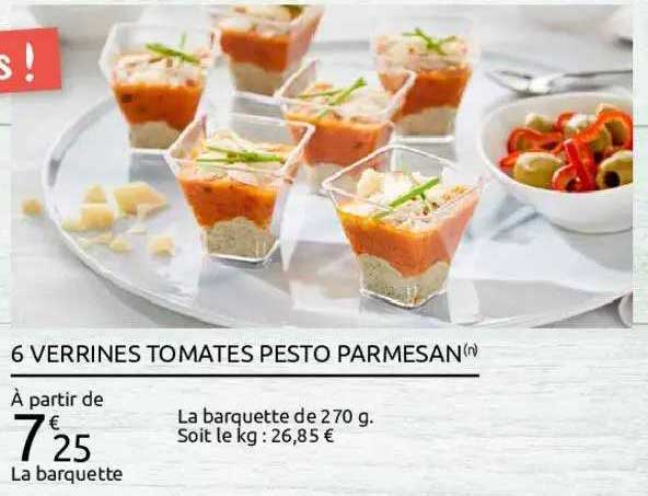 Carrefour 3 Verrines Tomates Pesto Parmesan