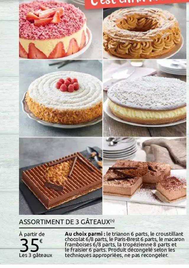 Carrefour Assortiment De 3 Gâteaux