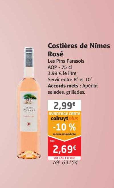 Offre De Nîmes Rosé Les Pins Parasols chez Colruyt
