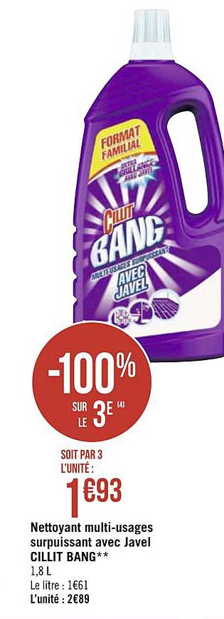 Promo Cillit bang spray anti-moisissure* chez Géant Casino