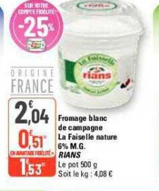promo-fromage-blanc-de-campagne-la-faiselle-nature-rians-chez-g20