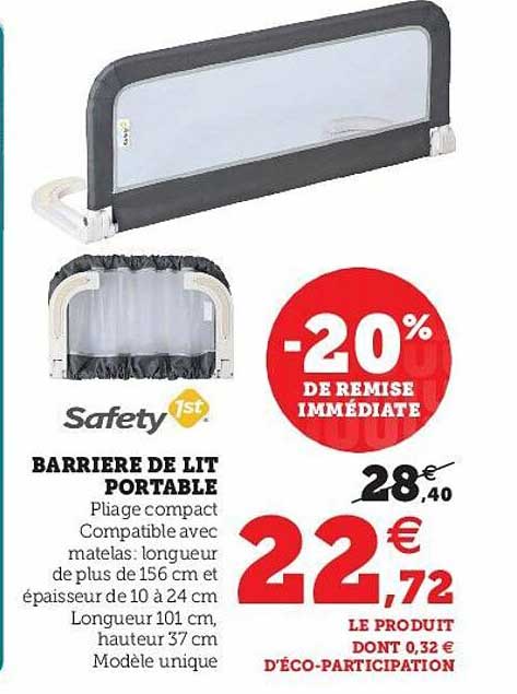 Offre Barriere De Lit Portable Safety 1st Chez Lidl