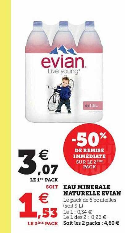 Promo Eau Minérale Naturelle Evian Chez U Express Icataloguefr 1437