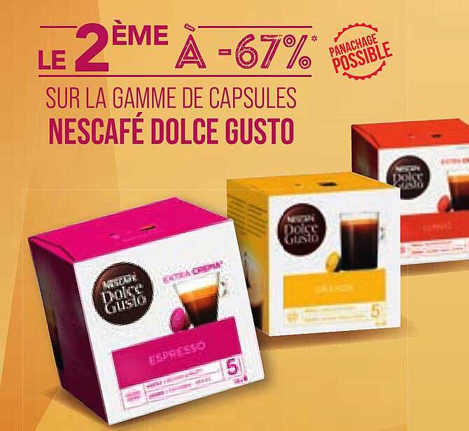 Promo La Gamme De Capsules Nescafé Dolce Gusto chez Match iCatalogue.fr