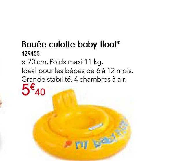 Offre Bouee Culotte Baby Float Intex Chez Cash Piscines