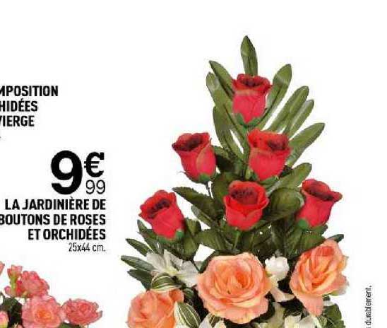 Offre La Jardinière De Boutons De Roses Et Orchidées chez Centrakor