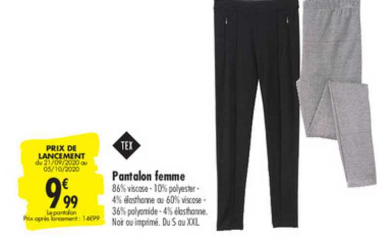 Pantalon jogging femme noir L TEX : le jogging à Prix Carrefour