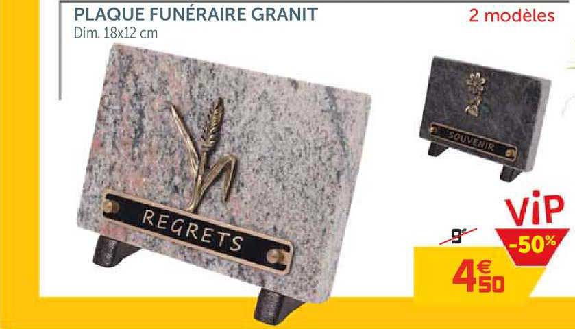 GiFi Plaque Funéraire Granit