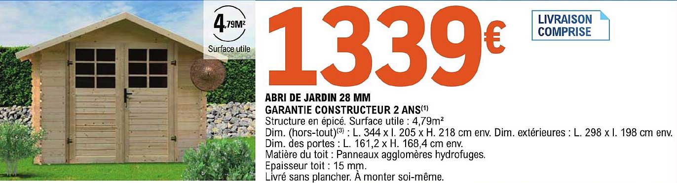 Abri De Jardin Leclerc Promonull