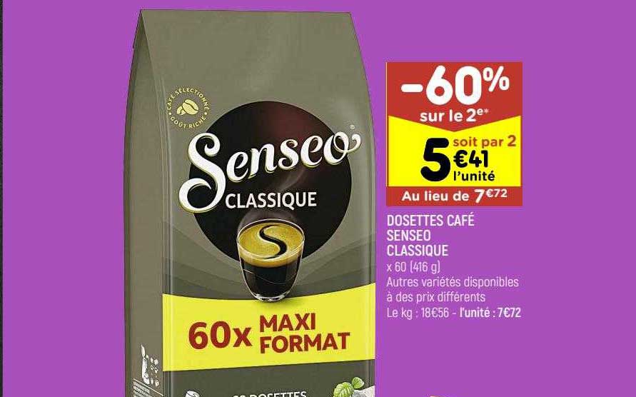 Offre Dosettes Café Senseo Classique chez Leader Price