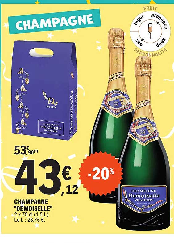 Promo Champagne "demoiselle" chez E.Leclerc - iCatalogue.fr