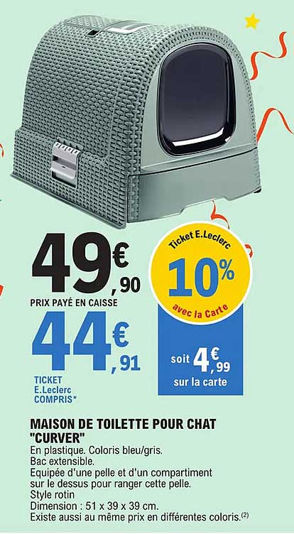 Kit D'apprentissage Toilette Pour Chat - Siège Anti-fuites, Non Collant, Pour Appartement Ou Salle De Bain (39x36,5 Cm) - 11
