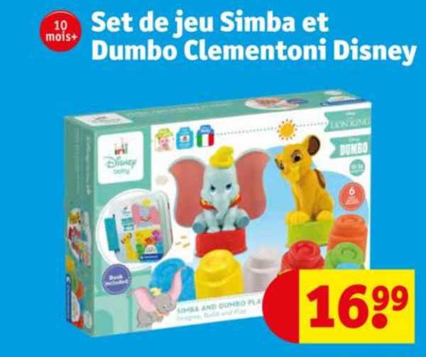Promo Set De Jeu Simba Et Dumbo Clementoni Disney chez Kruidvat