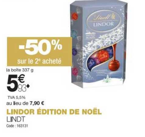 Promo Lindor édition De Noël Lindt chez Promocash 