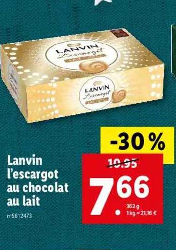Promo L'escargot au chocolat LANVIN chez E.Leclerc