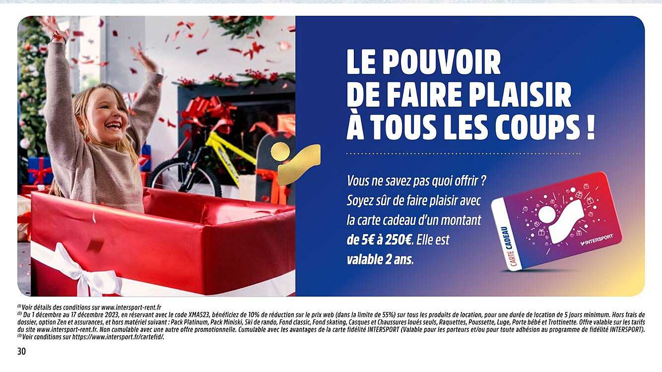 Promo Carte Cadeau Intersport chez Intersport iCatalogue.fr