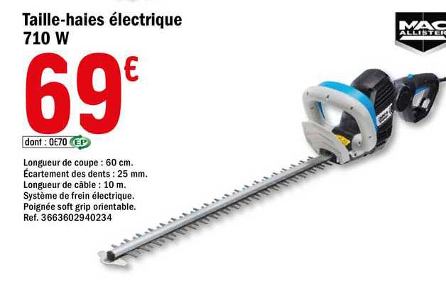 Taille Haie Electrique 710W 510mm ROSTER