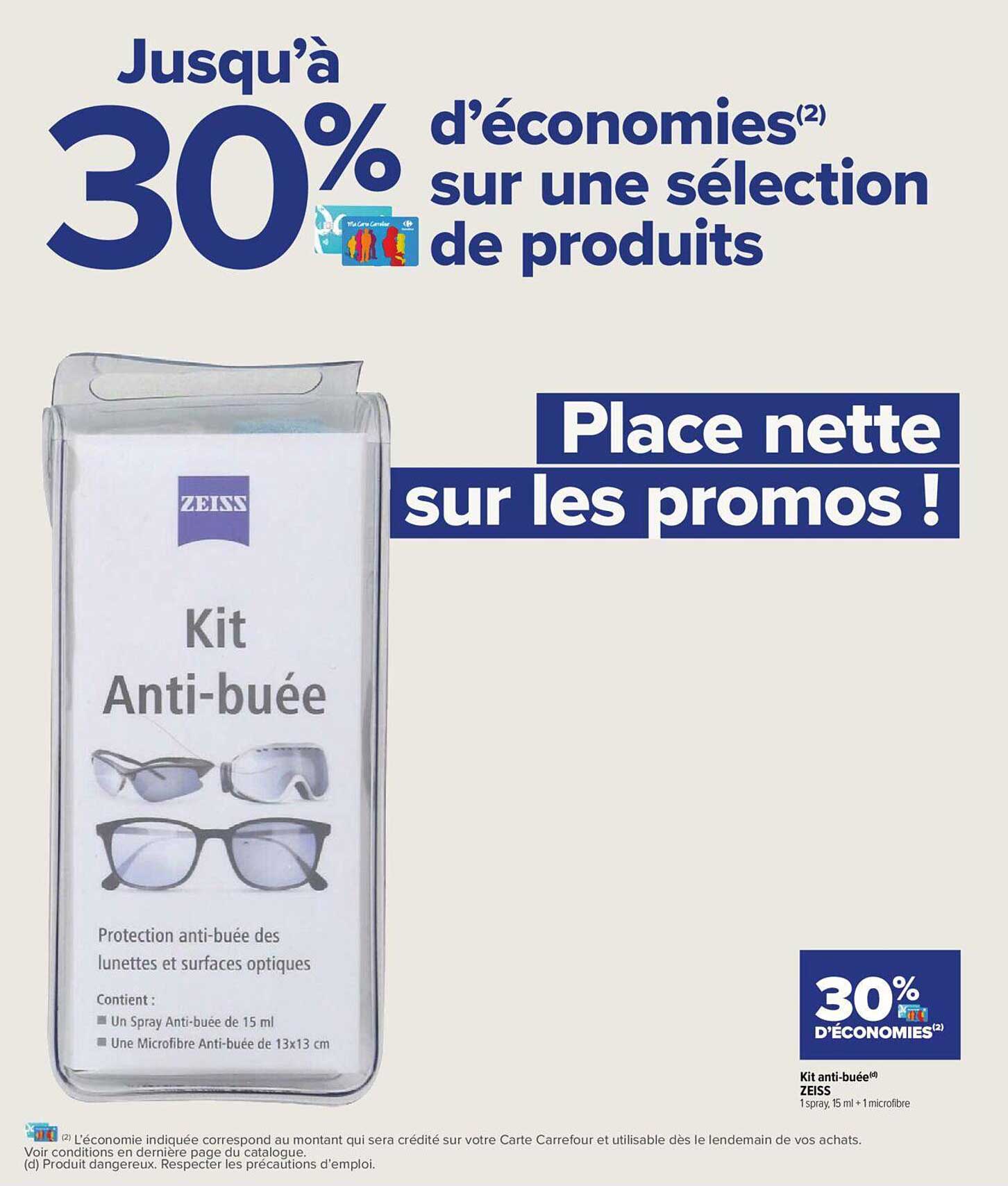Carrefour Contact Kit Anti-buée Zeiss