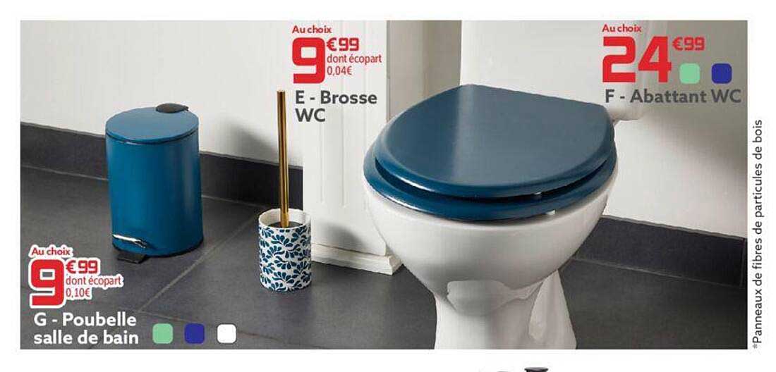 Poubelle De Salle De Bain Relaxdays 5L Avec Brosse WC - Bois Bambou, Métal, Plastique - Couvercle Silencieux, Seau Amovible