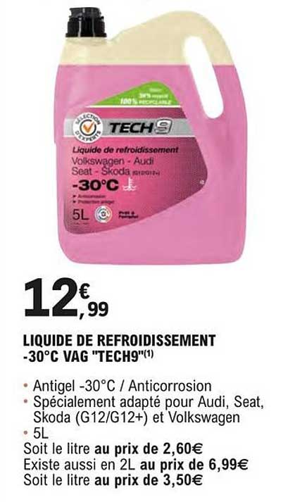 Promo La Gamme De Liquides De Refroidissement tech9 Chez E Leclerc L