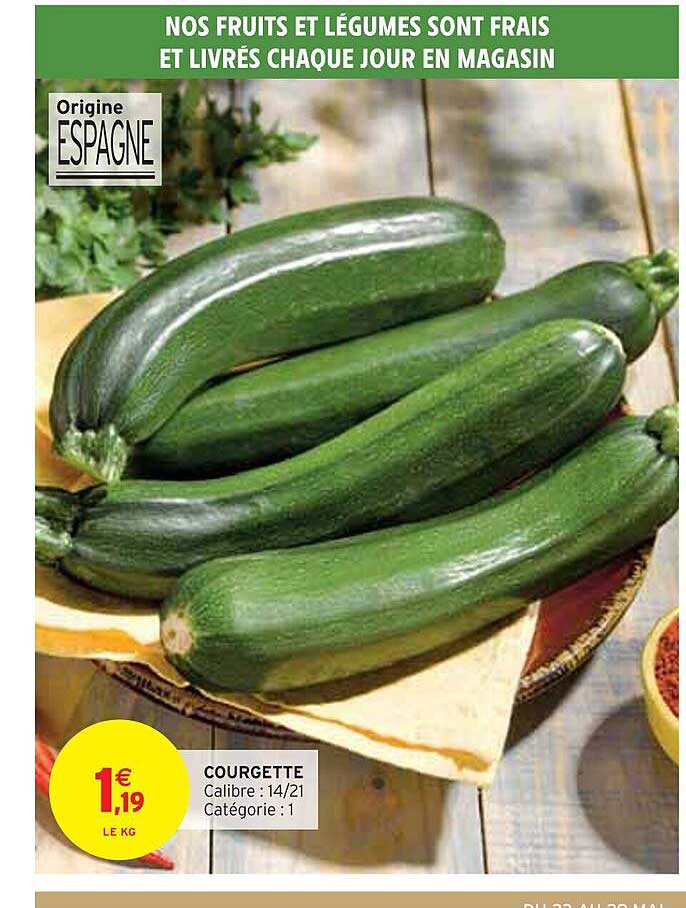 Promo Courgette chez Intermarché - iCatalogue.fr