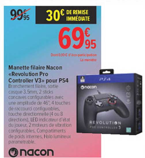 PS4 Original filaire Nouveau Nacon Revolution Contrôleur Pro 3 pour PlayStation 4 