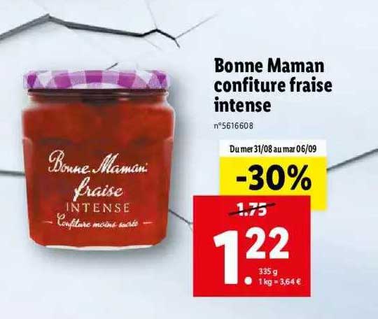 BONNE MAMAN - Confiture Intense Fraise 335G - Lot De 4