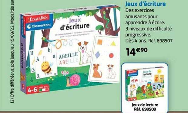 Promo Jeux D'écriture Clementoni chez La Grande Récré - iCatalogue.fr