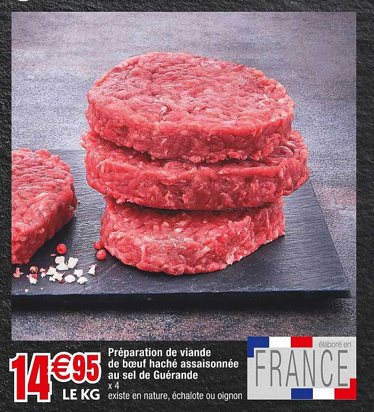 Promo Préparation De Viande De Bœuf Haché Assaisonnée Au Sel De