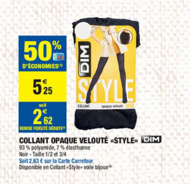 collant resille carrefour