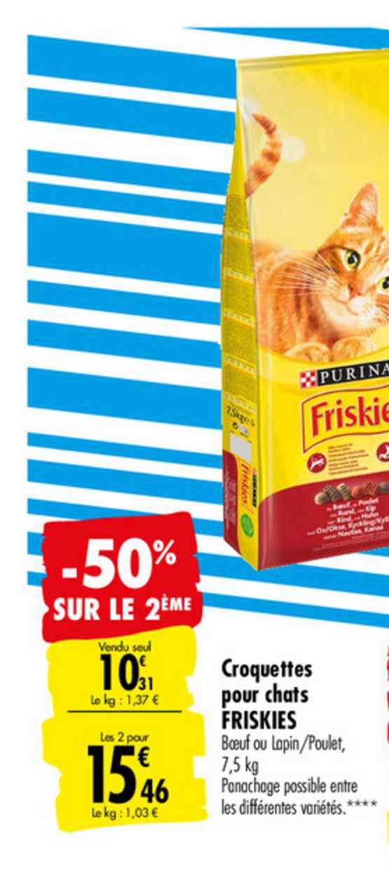 Offre Croquettes Pour Chats Friskies 50 Sur Le 2eme Chez Carrefour