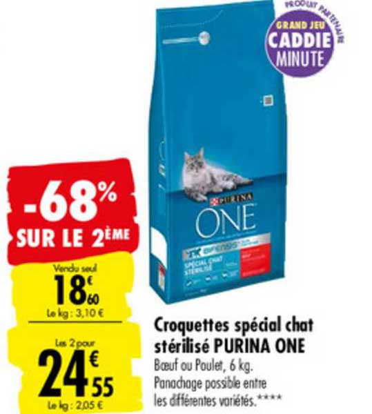 Offre Croquettes Special Chat Sterilise Purina One 68 Sur Le 2eme Chez Carrefour