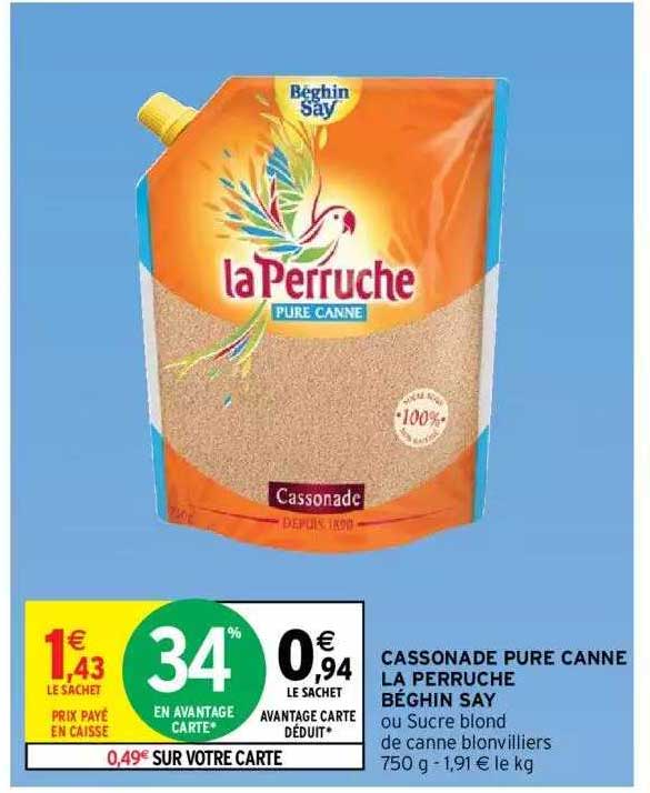 Cassonade pure canne LA PERRUCHE