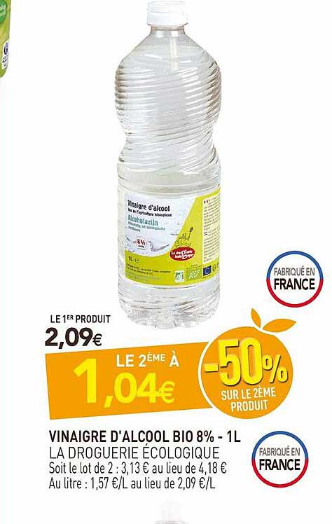 Vinaigre d'alcool bio 5 litres - La Droguerie Ecologique -B-Local