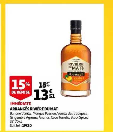 Offre Arrangés Rivière Du Mat chez Auchan