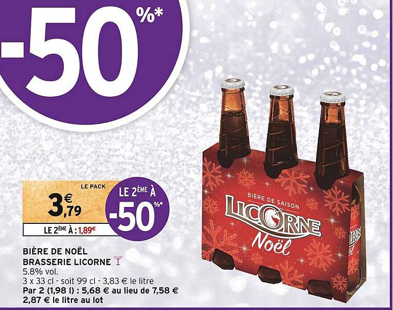 La bière de l'oncle Hansi - Coffret bières de Noël - 2 x 50 cl + verre -  Supermarchés Match