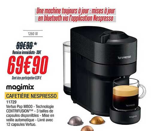 Cafetière Expresso Magimix Noir - Machine à Café D'Occasion - Tasses Incluses ?