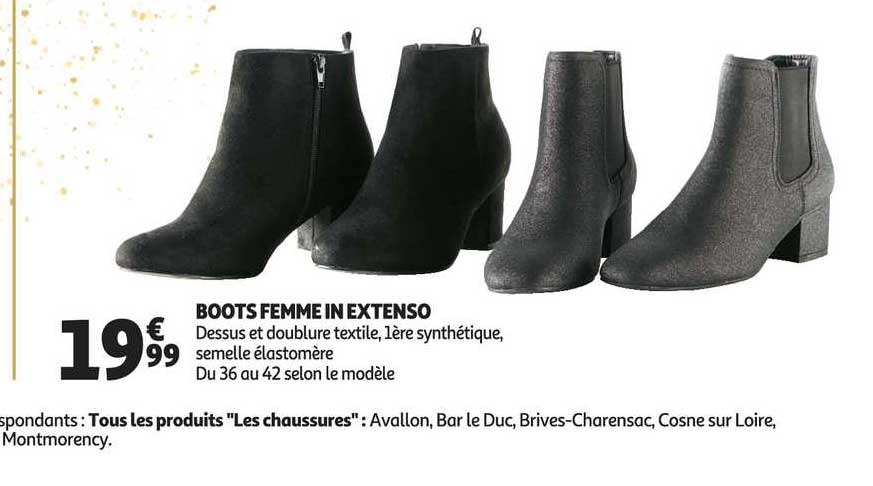 Promo Boots Femme In Extenso chez Auchan iCatalogue.fr