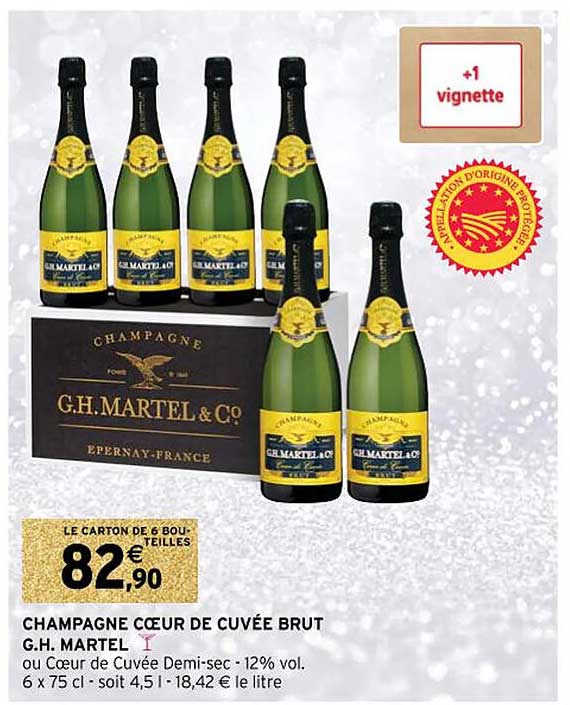 Intermarché Contact Champagne Cœur De Cuvée Brut G.h. Martel