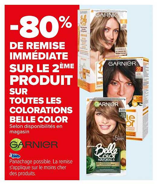 Promo Les Colorations Belle Color Garnier chez Carrefour - iCatalogue.fr