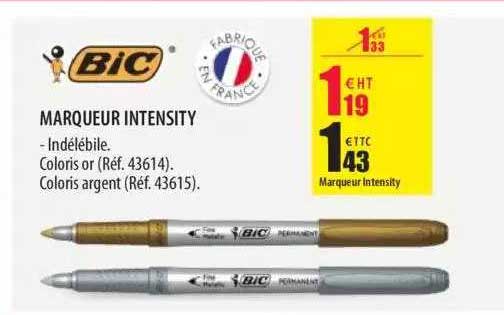 Offre Marqueur Intensity Bic chez Office Depot