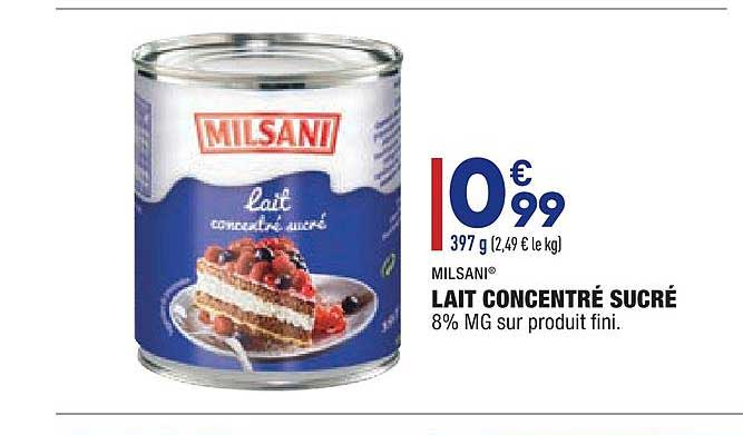 Auchan - Lait concentré sucré premium 397g