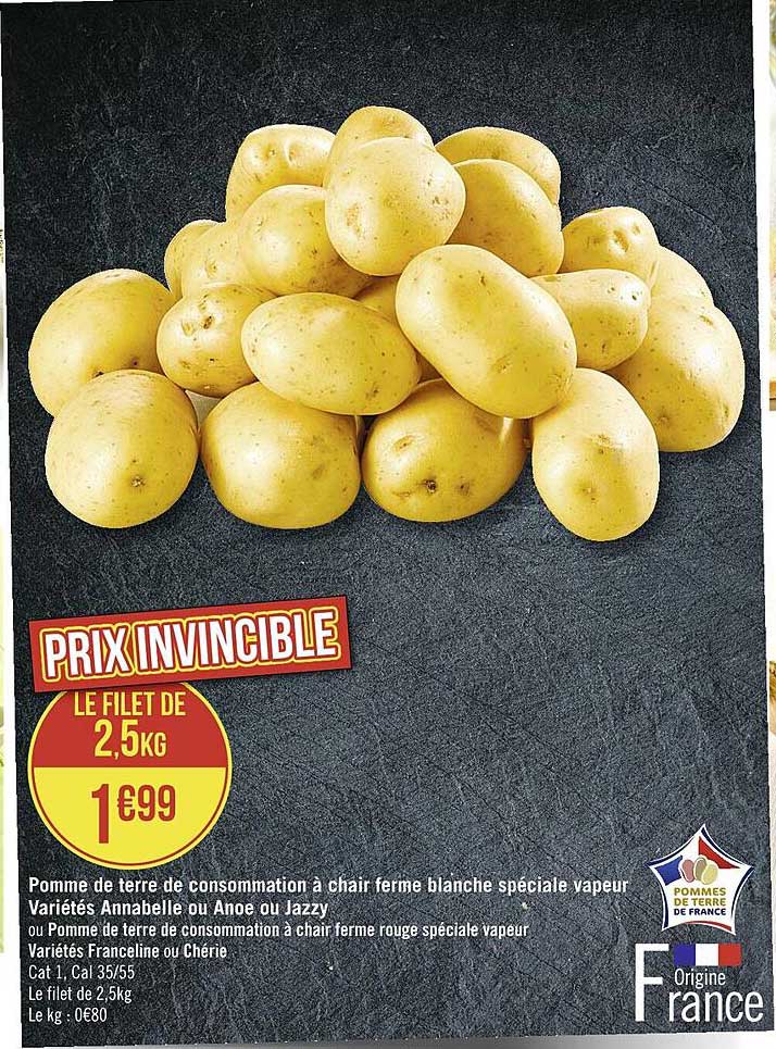  Foto zu Promo Pomme De Terre De Consommation à Chair Ferme Blanche Spéciale 