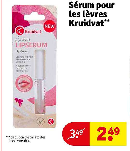 Promo Sérum Pour Les Lèvres Kruidvat chez Kruidvat iCatalogue.fr