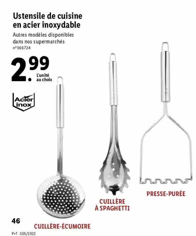 Écumoire Tescoma Grandchef 12 Cm - Acier Inoxydable, Lave-vaisselle, Garantie 3 Ans